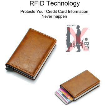 Portatarjetas de bloqueo RFID antirrobo para hombre y mujer billete 