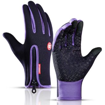 Guantes Ciclismo T rmicos Invierno Impermeables Color Morado Talla