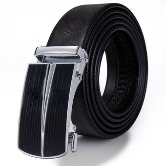 Pd-2114 Hi-tie Diseñador De Negocios Cinturón De Cuero Negro Pd-2114 Hi-tie Diseñador De Negocios Cinturón De Cuero Negro