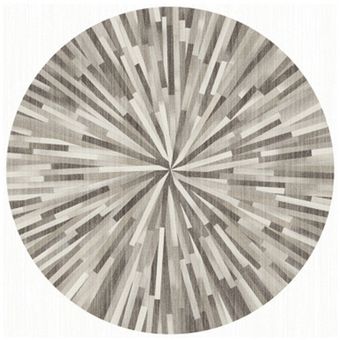 Alfombra Circular con impresión de patrones geométricos para decorac 