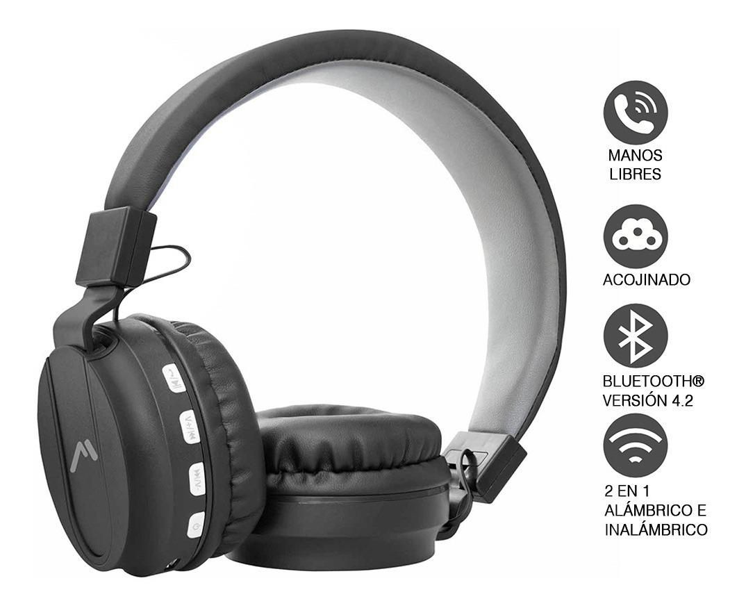 Audífonos Diadema Mitzu Plegables Bluetooth MH-9090BK