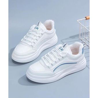 Tenis Blanco Para dama Zapatillas Zapatos Mujer Lindos Moda Casual