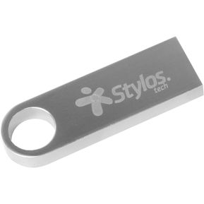 MEMORIA USB STYLOS 64GB FLASH 2.0 PLATA (STMUSB4B) (P.E)
