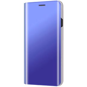 Funda De Soporte Espejo Para Samsung Galaxy Note 4-Azul