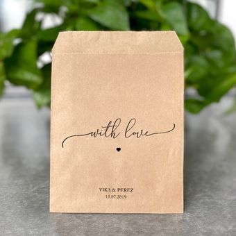 Bolsas de recuerdo de boda personalizadas bolsas de regalo de papel 