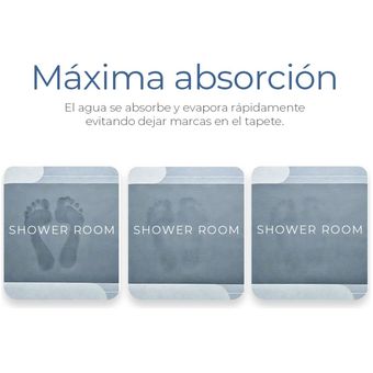 1 Alfombra De Baño Azul De Secado Rápido Que Absorbe El Agua