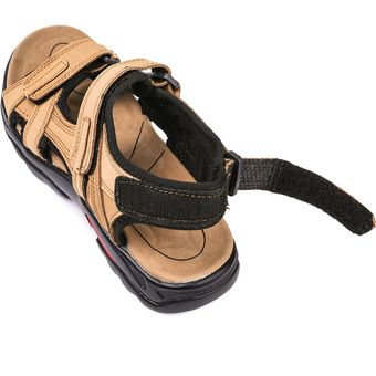 Caqui comercio exterior zapatos de playa sandalias de cuero deportes al aire libre de los hombres de verano grandes sandalias de cuero Tamaño de los zapatos casuales 