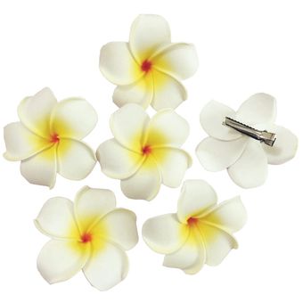 pinzas para el pelo nupciales con flores Horquillas de Plumeria hawaianas de espuma para niña y niña 10 populares mariposa 