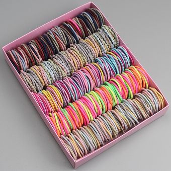 100 Niñas Color De Caramelo Nylon Elástico Banda Para El El 