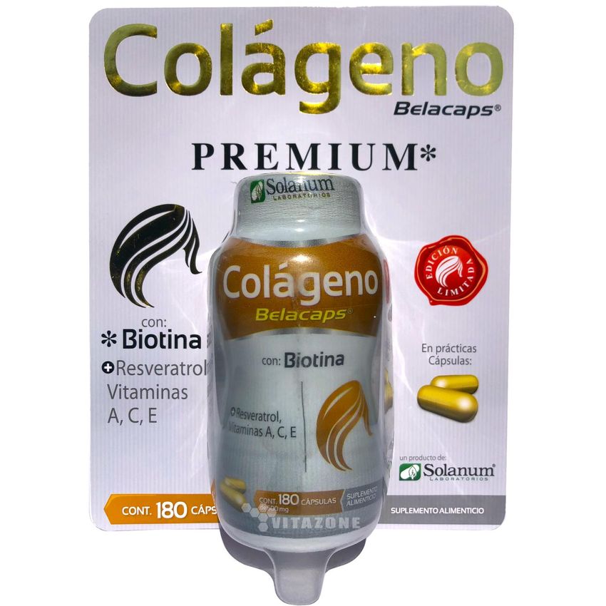Colágeno Premium con Biotina 180 cápsula Solanum