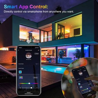 Tiras De Led Rgb 20 Metros Wifi Luces Led Alexa App Control