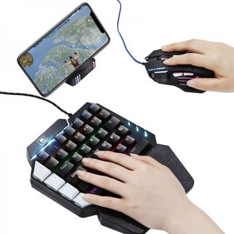 Generico - Kit Teclado + Mouse Gamer Para Celular + Luz Rgb