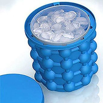 Silicona hielo cubo de sílice gel de sílice PP Doble cavidad Diseño Bandeja de hielo Bebida Hielo fabricación de hielo Herramientas de artefacto de hielo 