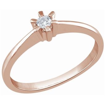 Anillo Oro Rosa 14k