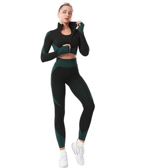 Conjuntos de Yoga estampados para mujer ropa deportiva para gimnasio chánd 