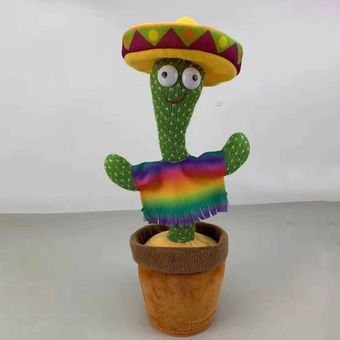 Torcer eléctrico de luz LED de baile electrónica juguete encantador Flor de cactus 