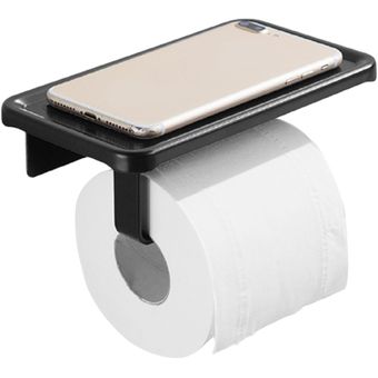 Soporte para papel higiénico con soporte para teléfono Moblie R3 instalación adhesiva/perforación disponible soporte para rollo de papel higiénico 304 de acero inoxidable para cocina y baño 