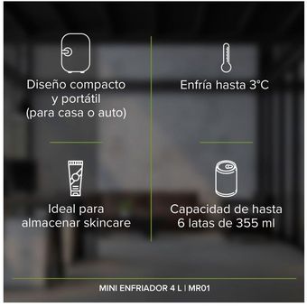 Mini Refrigerador Avera Portátil Auto Casa Oficina MR01-Blanco