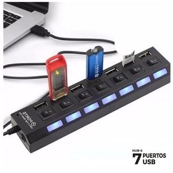 GENERICO Hub Usb 3.0 7 Puertos De Alta Velocidad Con Indicador Led