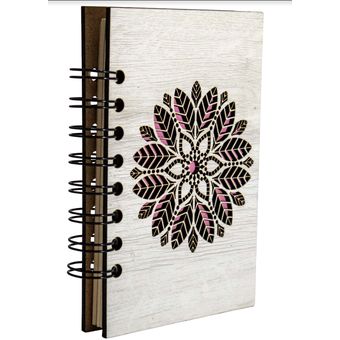 Cuaderno Personalizado Madera Mandala ⭐️ Curioshop