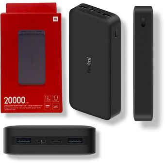 Xiaomi Redmi Powerbank Bateria Externa 20000mah Carga Rapida Color Negro