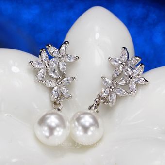 Pera Marca De Zirconia Cúbica Accesorios De Joyería Flores 
