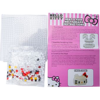 Hama Beads Edición 3d Hello Kitty + Plantilla + Tabla