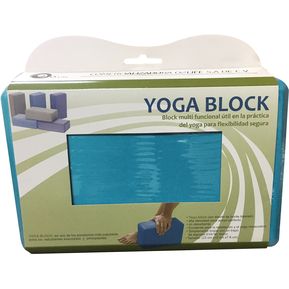 Block Multifuncional Para Yoga O2 Life 23x15x7 Cm  - Azul