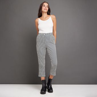 Pantalones mujer algodón azul