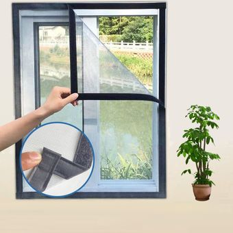 #w80 x h110cm BRICOLAGE Fenêtre moustiquaire moustiquaire ménage Velcro auto-adhésif installation simple été moustiquaire peut être taille personnalisée 