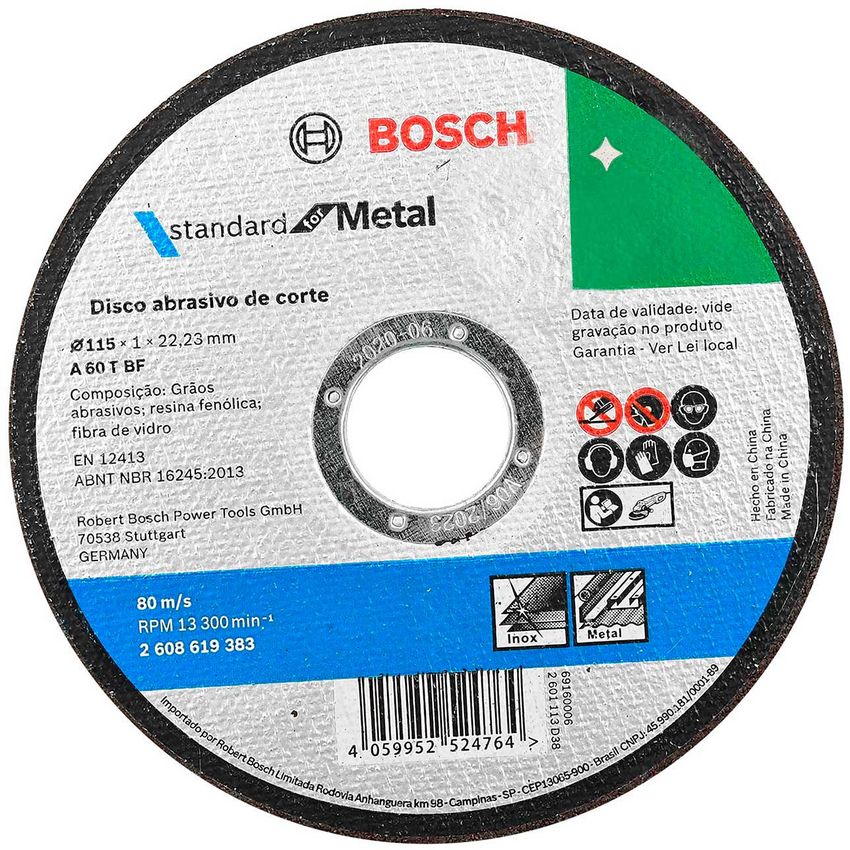 Disco de Corte para Metal Bosch  4 1/2 Pulgadas