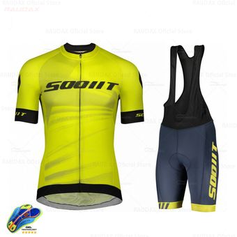 color negro y amarillo corto Maillot de ciclismo Scott RC Team 10 2022 