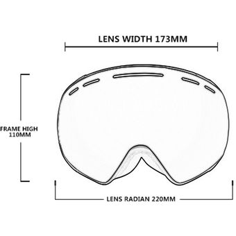 Diseño clásico Soporte esférico Skiing Goggles UV400 Anti-niebla gafas 