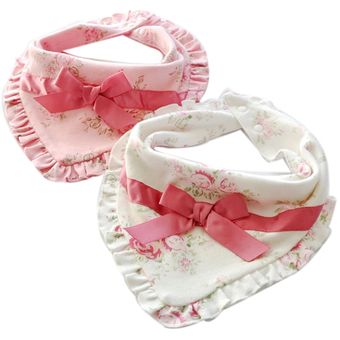 #StyleF Pink Baberos de bebé bonitos triangulares de algo 
