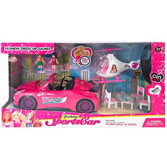 Barbie carro y online helicoptero