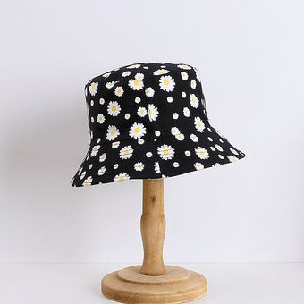 Sombrero de pescador de margaritas de doble cara para mujer,protección contra sombreado,grandes aleros,arte,para exteriores #4 
