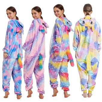 ropa de dormir de Panda unicornio Pijama de una pieza con capucha para adultos Licorne Stich-LA201 