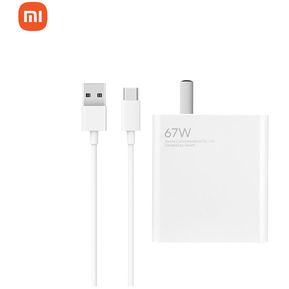 Cargador Xiaomi 67w Con Cable Tipo C-Blanco