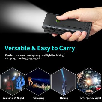 10000 mAh Bike Light Rainproof  LED Bicycle Light Bright Flashlight for Cycling Front  Rear Light 