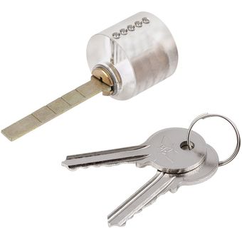 Entrenamiento de candado de práctica visible T-Lock transparente con 2 llaves 