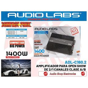 Amplificador 4 Canales Audiolabs Adl-c160.4 2400 Watts Clase A/b –  Audioshop México lo mejor en Car Audio en México