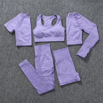 Conjunto de Yoga sin costuras para mujer ropa deportiva para gimnasio traje 