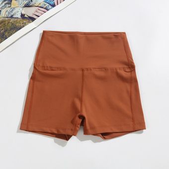 #orange red Pantalones cortos deportivos para correr,cómodos pantalones cortos deportivos para mujer,pantalones cortos deportivos para gimnasio,pantalones cortos de Yoga ajustados sin costuras de cintura alta 