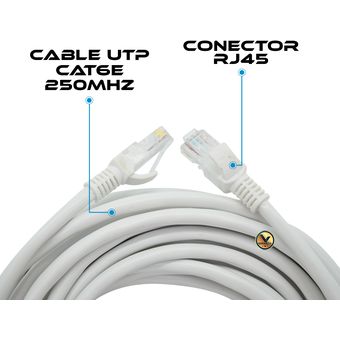 Cable de Red Ethernet 15 Metros Categoria 6e