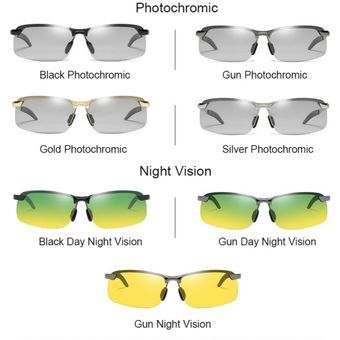 Gafas De Sol Fotocrómicas Polarizadas Hombres Que Conducen 