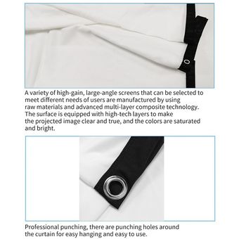 Cortina suave plegable simple HD proyector portátil cortina poliéster spandex oficina corporativa 