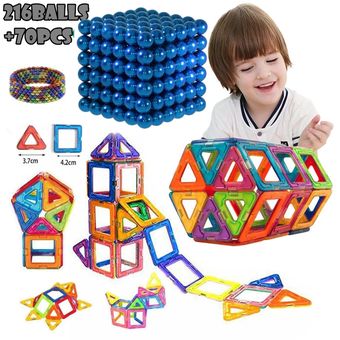 216Ball Toy Magic Cube Imán Bloque de construcción magnético 70 