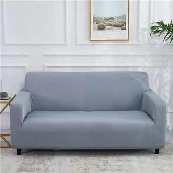 #Color 14 Funda elástica para sofá de 1234 asientos,cubierta de Color liso para sala de estar 