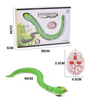 regalo novedoso juguete de serpiente gato huevo Robots y animales a control remoto para niños Cascabel juguetes divertidos travesuras truco de Animal terrorífico 