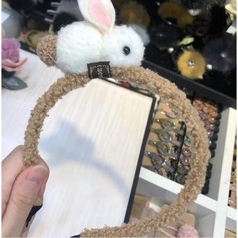 Diadema bonita de aro capilar para niño y niña accesorios para el cabello elásticos diadema de seguridad con Orejas de conejo tocado de turbante 